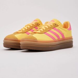 Adidas Gazelle Bold - Spark Lucid Pink (Yellow & Pink) - Size 9
